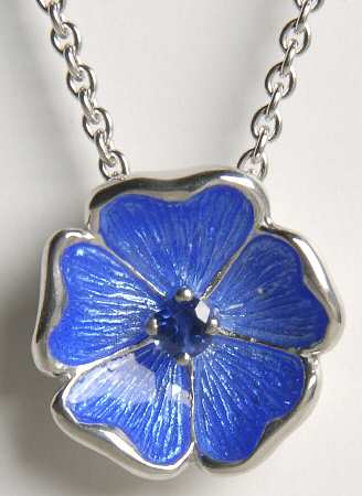 Nicole Barr Jewelry Flower-Blue Sapphire .083 Ct - Boxed