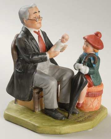 Norman Rockwell Annual Figurine The Doctor And The Doll - Boxed