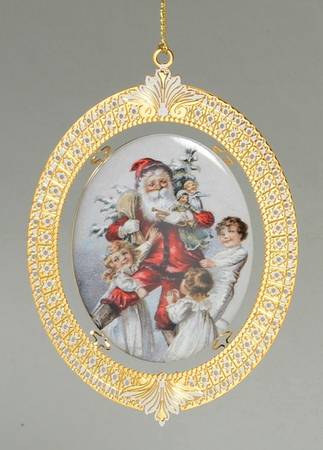 Victorian Christmas Ornaments Collection Hooray For Santa - Boxed