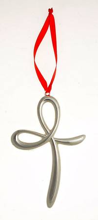 Nambe Christmas Ornaments Cross - With Box