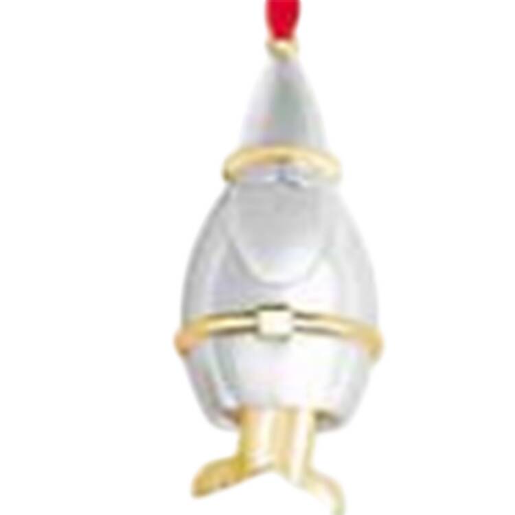 Nambe Christmas Ornaments Santa Dangle  - Boxed