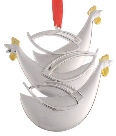 12 Days of Christmas Ornaments 3 French Hens - Boxed
