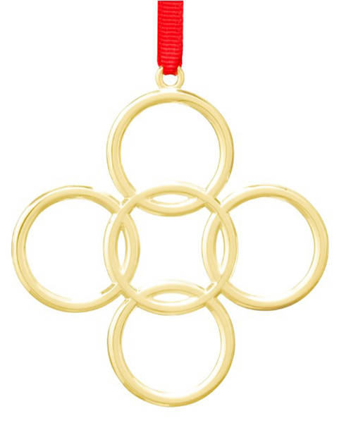 12 Days of Christmas Ornaments 5 Golden Rings - Boxed