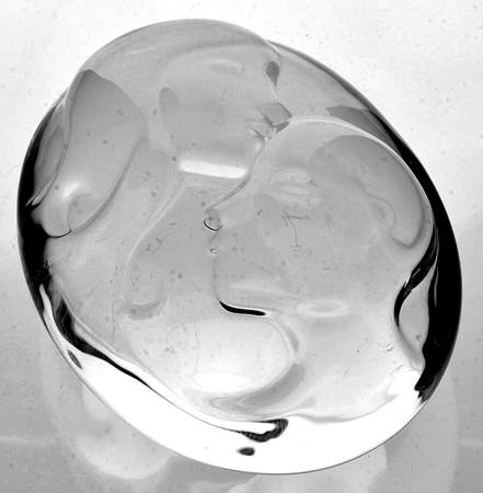 Orrefors Figurines Woman And Man Head Paperweight - No Box