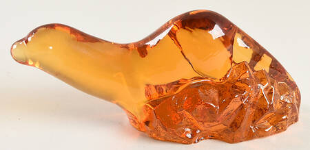 Orrefors Figurines Seal-Amber World Wildlife Fund - No Box