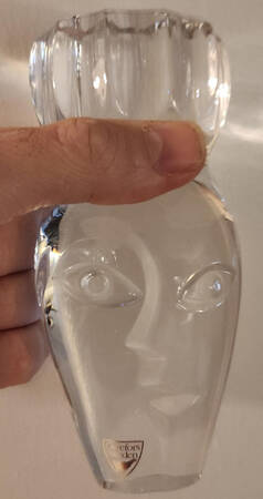 Orrefors Figurines Sadeh Mini Art Glass Sculpture - With Box