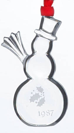 Orrefors Christmas Ornament Snowman - Boxed