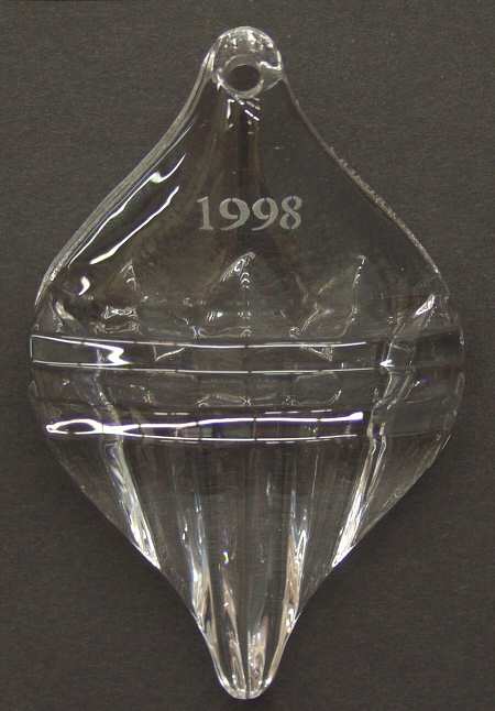 Orrefors Christmas Ornament Teardrop - Boxed
