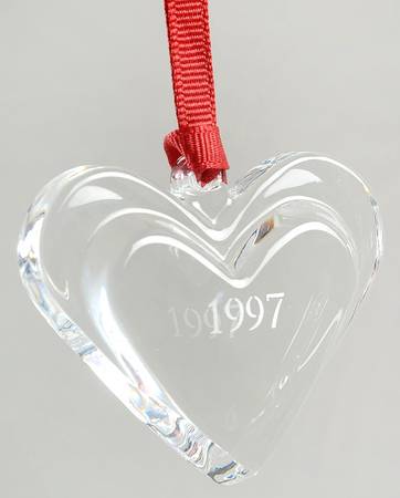 Orrefors Christmas Ornament Heart - Boxed