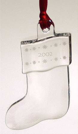 Orrefors Christmas Ornament Stocking - Boxed