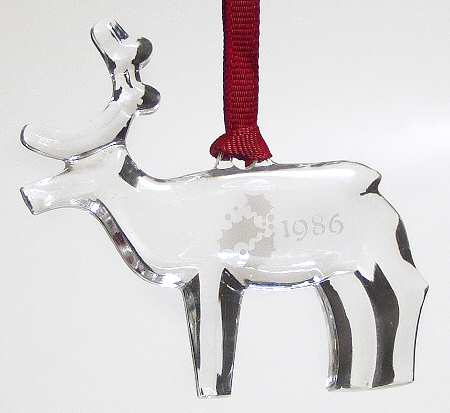 Orrefors Christmas Ornament Reindeer - Boxed