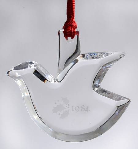 Orrefors Christmas Ornament Dove - With Box