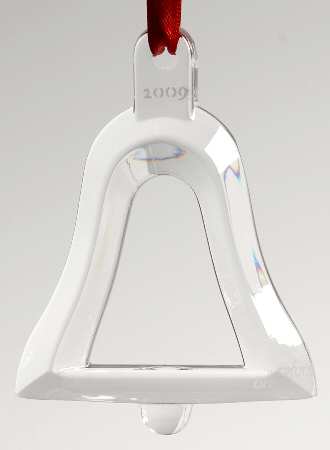 Orrefors Christmas Ornament Bell - Boxed