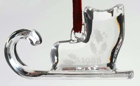 Orrefors Christmas Ornament Sled - Boxed