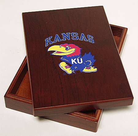 Collegiate Wooden Keepsake Box Kansas - No Box