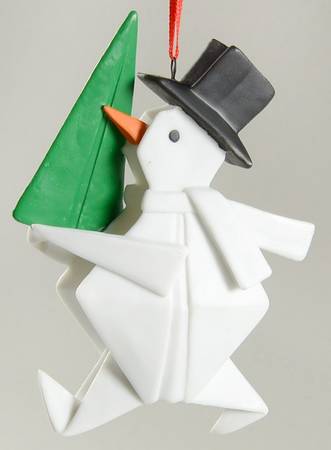 Origami Collection Snowman With Tree - Boxed