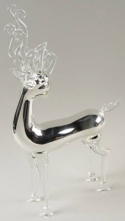 One Hundred 80 Degrees Ornaments Venetian Deer Looking Back - No Box