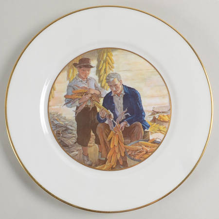 Dekalb Collection Old Man With Corn By N.C. Wyeth - No Box Nb1977