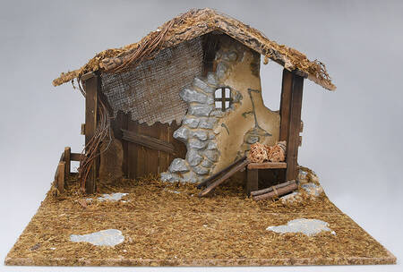 Grandeur Noel Nativity Wooden Creche - No Box