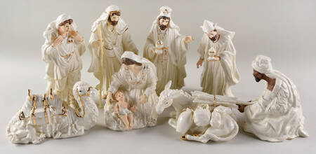 Celebrate the Season Nativity 9 Piece Nativity Set - With Box