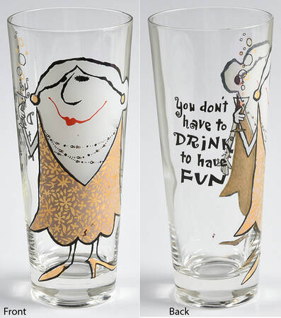 Kitsch Funny Cartoon Glass by Osborne Kemper Thomas