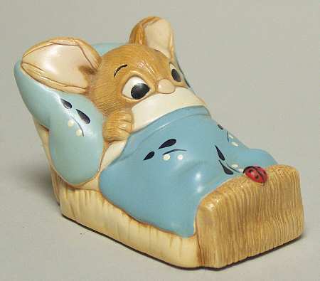 PenDelfin Figurine Wakey-Blue Blanket & Pillow  - Boxed
