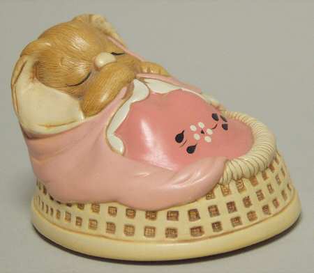 PenDelfin Figurine Poppet-Pink Blanket - Boxed