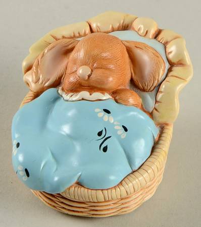 PenDelfin Figurine Parsley-Blue With Flowers - Boxed