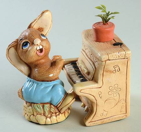PenDelfin Figurine Thumper And Piano-Blue Pants - Boxed