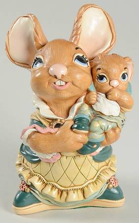 PenDelfin Figurine Mother Rabbit & Baby - Boxed