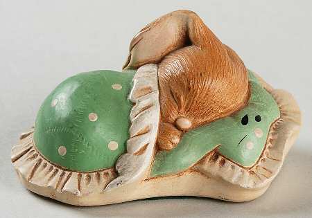 PenDelfin Figurine Snuggles-Green Blanket - No Box