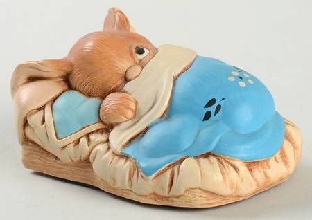 PenDelfin Figurine Peeps-Blue Blanket/Blue Pillow - Boxed