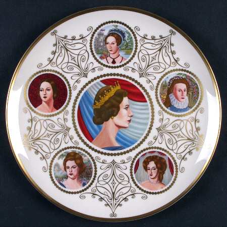 Pickard Plate Six Queens Of England - Boxed