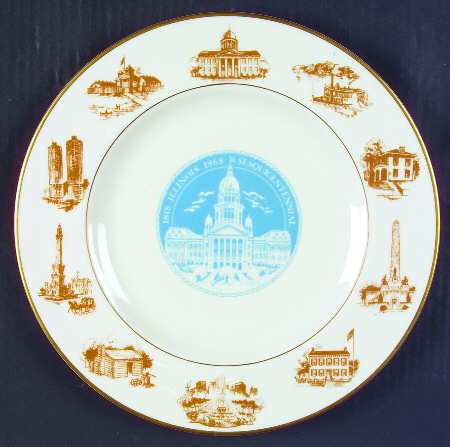 Pickard Plate Illinois Sesquicentennial - Boxed