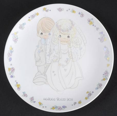 Precious Moments Anniversary Plate Heaven Bless You - Boxed