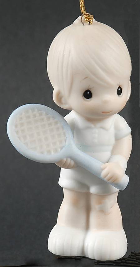 Precious Moments Ornaments Serve With A Smile-Boy - Boxed