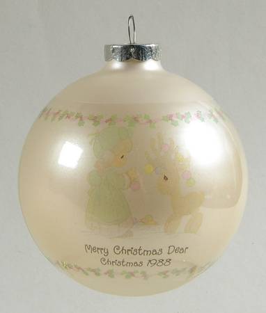Glass Ball Ornaments Merry Christmas Dear - With Box
