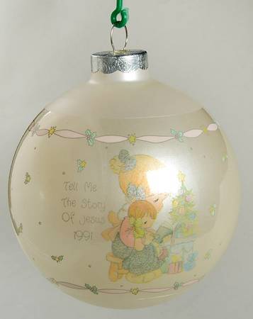 Glass Ball Ornaments Tell Me The Story Of Jesus - Boxed