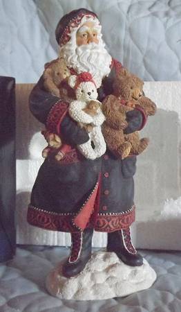 Memories of Christmas-Figurine Teddy Bear Santa - Boxed