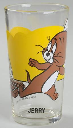 MGM Cartoons Collectors Glass Jerry In Action - No Box