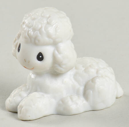 Come Let Us Adore Him-Nativity No Mark-Lamb Lying White - No Box-No Trademark