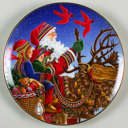 Princess House Christmas Plate Wondrous Night - Boxed