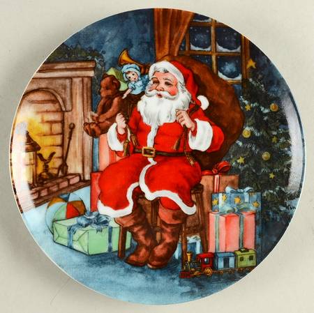 Princess House Christmas Plate Taking A Rest - With Box
