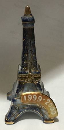 PEINT MAIN LIMOGES BOX Eiffel Tower - Nb697, No Box