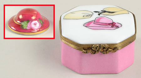 PEINT MAIN LIMOGES BOX Jacqueline Kennedy-With Hat - Nb711, No Box