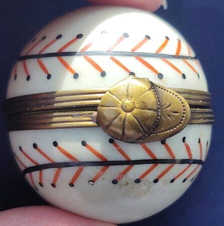 PEINT MAIN LIMOGES BOX Baseball - Nb725, No Box