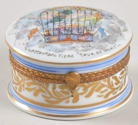PEINT MAIN LIMOGES BOX La Montgolfiere Tour De Calais - Nb726, No Box