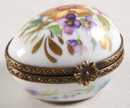 PEINT MAIN LIMOGES BOX Flower Bouquet Mini Egg - Nb729, No Box
