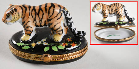 PEINT MAIN LIMOGES BOX Tiger - No Box