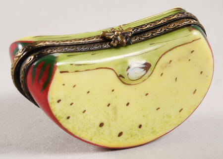 PEINT MAIN LIMOGES BOX Apple Wedge - Nb793, No Box